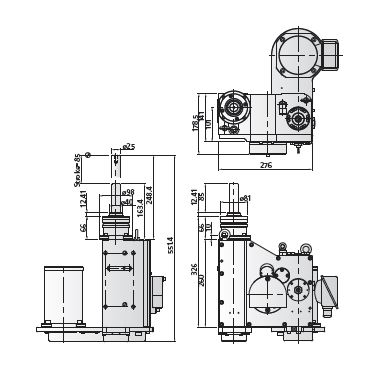 #30 GE-30 立式鋁製凸輪箱